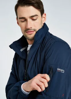 Croatia Men's Fleece-lined Crew Jacket - Navy