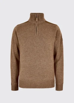 Doherty Men’s zip neck sweater - Elk