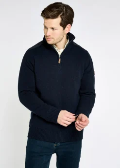 Doherty Men’s zip neck sweater - Navy