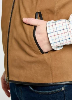 Dunhill Leather Gilet - Tan