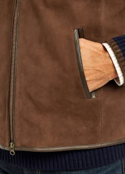Dunhill Leather Gilet - Walnut