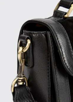 Eadestown Structured handbag in suede and leather - Black