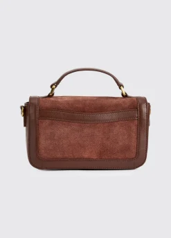 Eadestown Structured handbag in suede and leather - Cedar