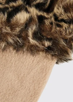 Faux Ladies Fur Boot Liners - Leopard