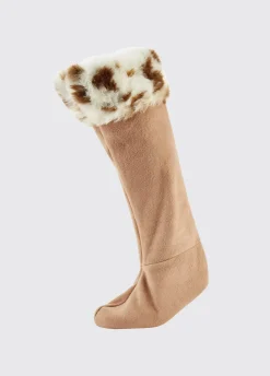 Faux Ladies Fur Boot Liners - Lynx