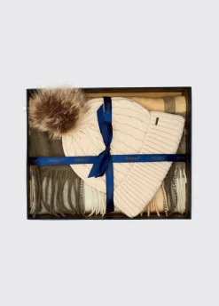 Foley Matching hat and scarf gift set - Dusky Green
