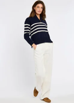 Fonthill Women’s Zip Neck Sweater - Navy