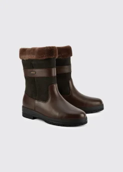 Foxrock Ladies Fur Lined County Boot - Black/Brown