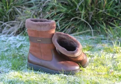 Foxrock Ladies Fur Lined County Boot - Walnut