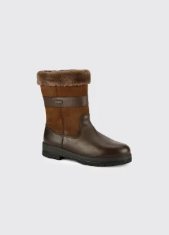 Foxrock Ladies Fur Lined County Boot - Walnut