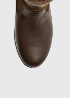 Foxrock Ladies Fur Lined County Boot - Walnut