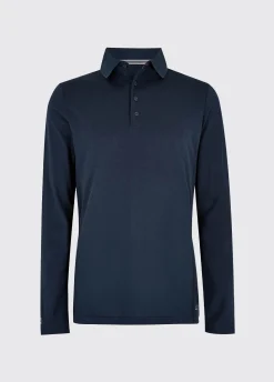 Freshford Mens Long-sleeved Polo - Navy