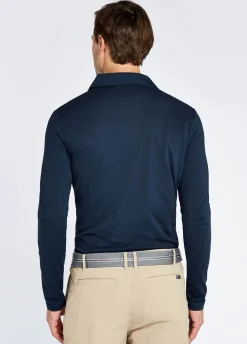 Freshford Mens Long-sleeved Polo - Navy