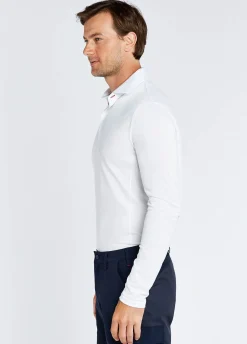 Freshford Mens Long-sleeved Polo - White