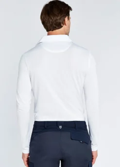 Freshford Mens Long-sleeved Polo - White