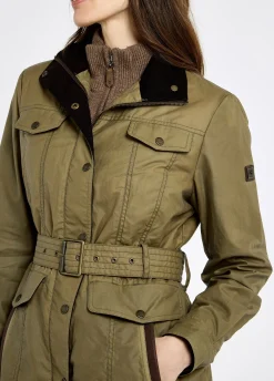 Gandon Women's wax cotton coat - Golden Khaki