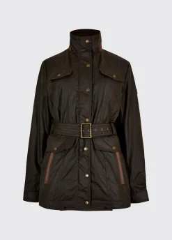 Gandon Women's wax cotton coat - Verdigris