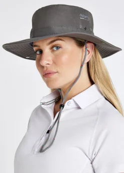 Genoa Brimmed Sun Hat - Graphite