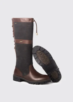 Glanmire Ladies Adjustable Calf Country Boot - Black/Brown