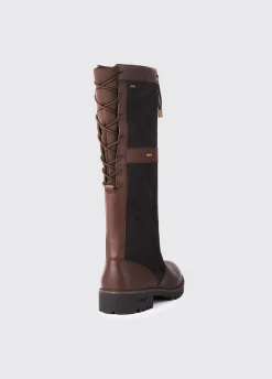 Glanmire Ladies Adjustable Calf Country Boot - Black/Brown