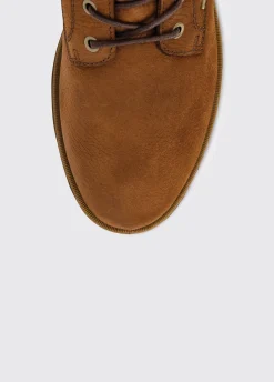 Glengarriff Ladies Fur Lined Laced Ankle Boot - Walnut