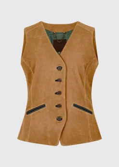 Greville Ladies Tailored Waistcoat - Tan