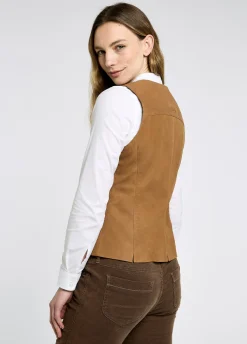 Greville Ladies Tailored Waistcoat - Tan