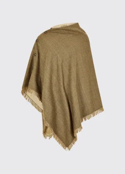Hazelwood Tweed Poncho - Elm