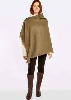 Hazelwood Tweed Poncho - Elm