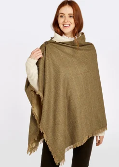 Hazelwood Tweed Poncho - Elm