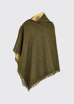 Hazelwood Tweed Poncho - Heath