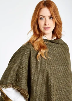 Hazelwood Tweed Poncho - Heath