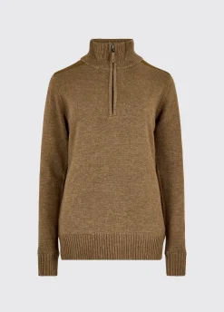 Hession Women's zip neck sweater - Elk