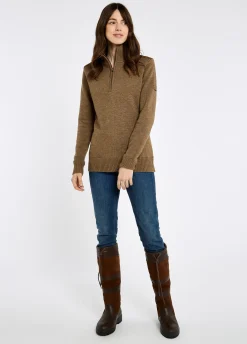 Hession Women's zip neck sweater - Elk