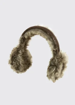 Hillcrest Ladies Faux Fur Ear Muffs - Chinchilla