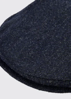 Holly Tweed Flat Cap - Navy