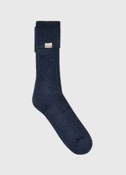 Holycross Ladies Alpaca Socks - Navy
