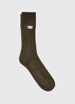Holycross Ladies Alpaca Socks - Olive