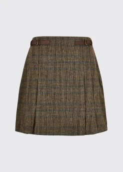 Hornbeam Women's pleated tweed skirt - Kelty Glen