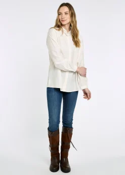 Iris Women's ruffle trim blouse - Ivory