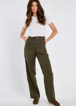 Kelby Women’s Linen Trousers - Khaki