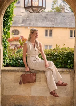 Kelby Women’s Linen Trousers - Oatmeal