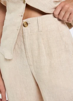 Kelby Women’s Linen Trousers - Oatmeal