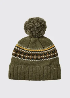 Kilcormac Ladies Knitted Hat - Dusky Green