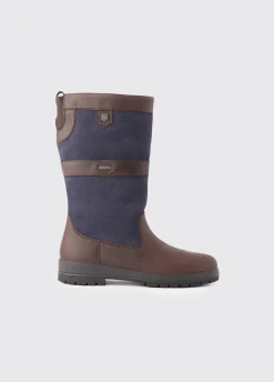 Kildare Ladies Country Boot - Navy/Brown
