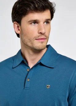 Kilmurray Men’s Three-Button Polo - Indigo