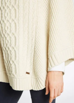 Kilronan Women’s Merino Poncho - Cream