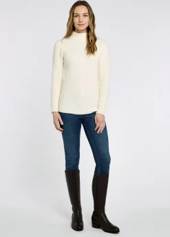 Lennon Women's sweater with mock neck - Chalk