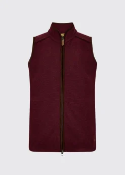 Lifford Fleece Gilet - Ox Blood