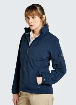 Livorno Women's Fleece-lined Crew Jacket - Navy